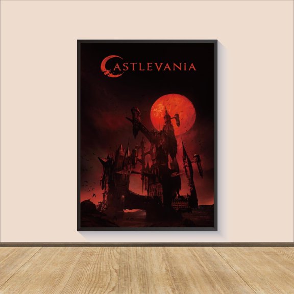 Gothic Castle Fantasy Wall Art Dark Mythological Decor, Unframed Poster
