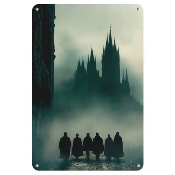 Gothic Castle Iron Wall Art - Intricate Towering Design, Vintage Home, Bar, Cafe Decor, Perfect Gift for Women, Lightweight & Easy to Hang, Gothic Home Decor