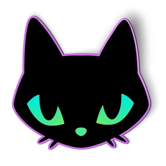 Gothic Cat Cute Space Galaxy Pretty Kitty - 5" Magnet for Car Locker Refrigerator