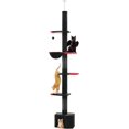 thumbnail image 1 of Gothic Cat Tree, Floor to Ceiling Cat Tower with Adjustable Height (86.8-120 Inches), 5 Tiers Black Cat Condo with Cozy Hammock, Fully Scratching Posts and Dangling Balls for Indoor Cats, 1 of 7