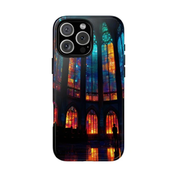 Gothic Cathedral Stained Glass Aura Architecture 17 to 11 Pro Max Case