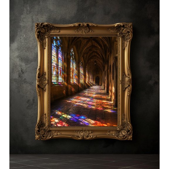 Gothic Cathedral Stained Glass Moody Medieval Hall