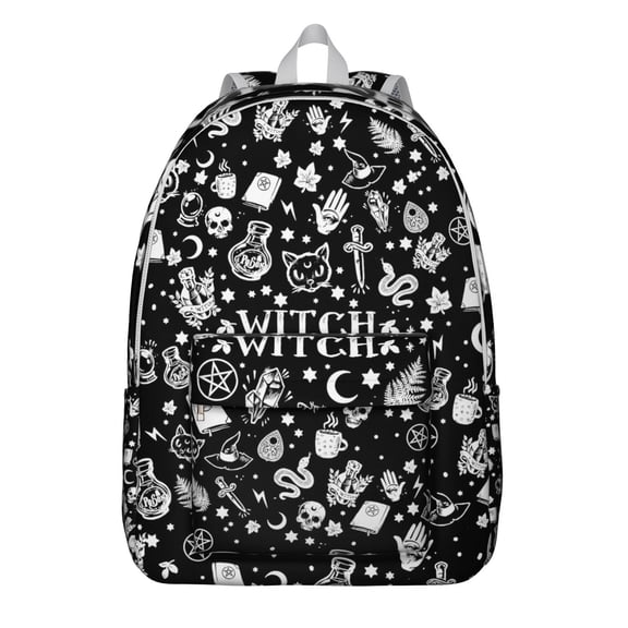 Gothic Celestial Art Backpack, Waterproof School Bag Featuring Astral Map and Ethereal Cosmic Design