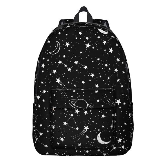 Gothic Celestial Art Backpack, Waterproof School Bag Featuring Astral Map and Ethereal Cosmic Design