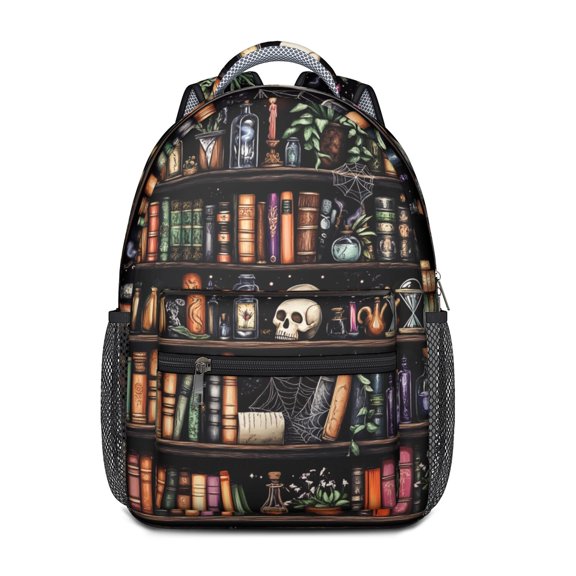 Gothic Celestial Eclipse Backpack – Dark Moon, Starry Night & Astral Solar Elements with Steampunk Style and Mystical Art