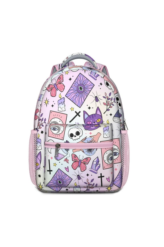 Gothic Celestial Eclipse Backpack – Dark Moon, Starry Night & Astral Solar Elements with Steampunk Style and Mystical Art