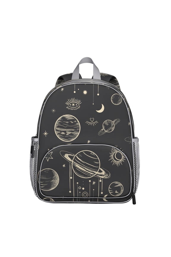 Gothic Celestial Print Ergonomic School Backpack - Waterproof, Spine-Friendly Design for Students & Teens