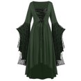thumbnail image 1 of Gothic Clothes For Women Halloween Lace Skeleton Punk Dress Plus Size Retro Dress, 1 of 2