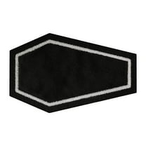 Gothic Coffin Bath Mat - Halloween Non- Rug for Bathroom, Kitchen & Front Door, Black Decor, Flannel Coffin-Shaped Mat for Goth & Spooky Home Decor