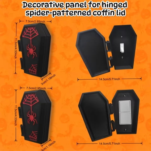 Gothic Coffin Light Switch Cover - Unique Decorative Flip Panel for Modern Home Decor