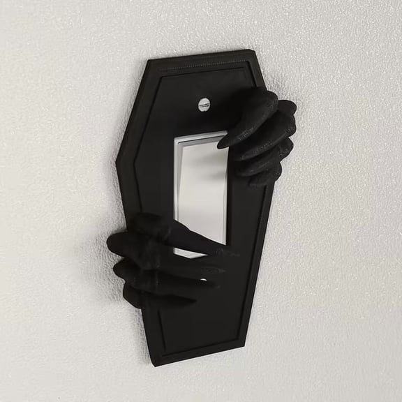 Gothic Coffin Light Switch Plate Skull Hand Decor for Bedroom Wall