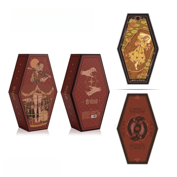 Gothic Coffin Tarot Deck, 78-Card Dark Fantasy & Victorian Style Tarot Cards for Divination, Spiritual Reflection & Home Dcor, with Instruction Booklet