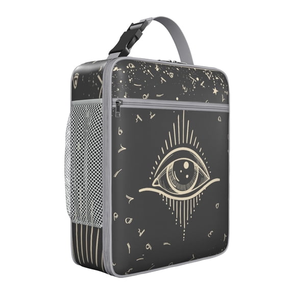 Gothic Constellation Lunch Box - Starry Night Design with Zipper Closure & Adjustable Strap, Insulated Reusable Leakproof Cooler Bag for School