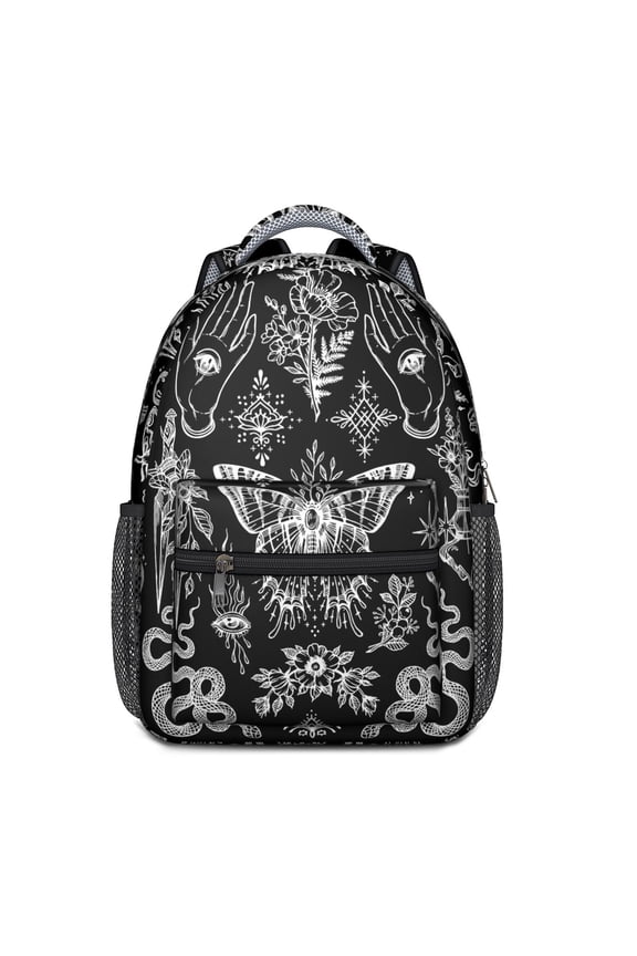 Gothic Constellation Map Bookbag - Stylish Waterproof Backpack for Teens with Vintage Steampunk Astronomy Design