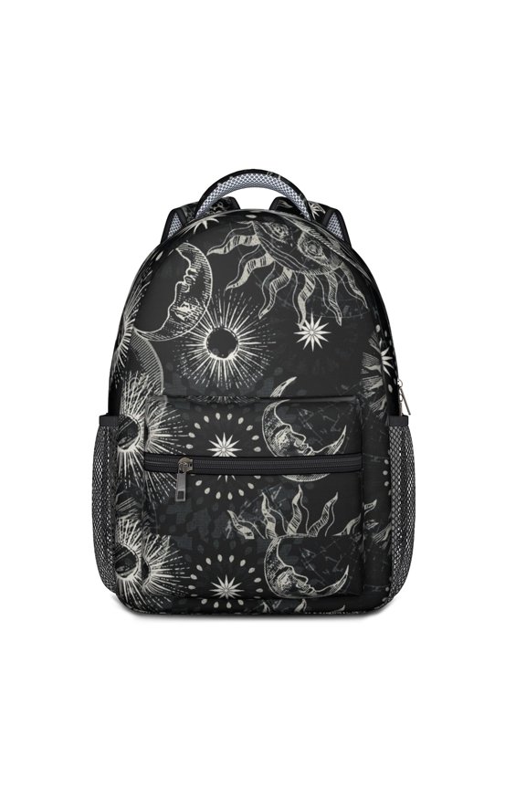 Gothic Constellation Map Bookbag - Stylish Waterproof Backpack for Teens with Vintage Steampunk Astronomy Design
