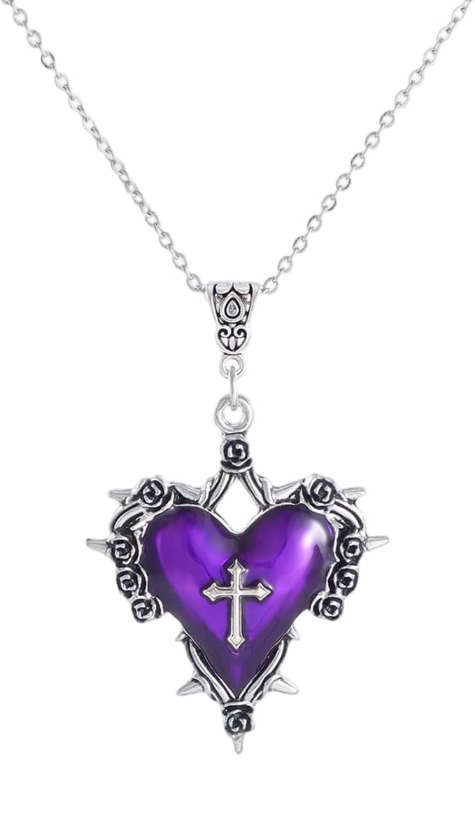 Purple Cross Jewelry Necklaces and Pendants