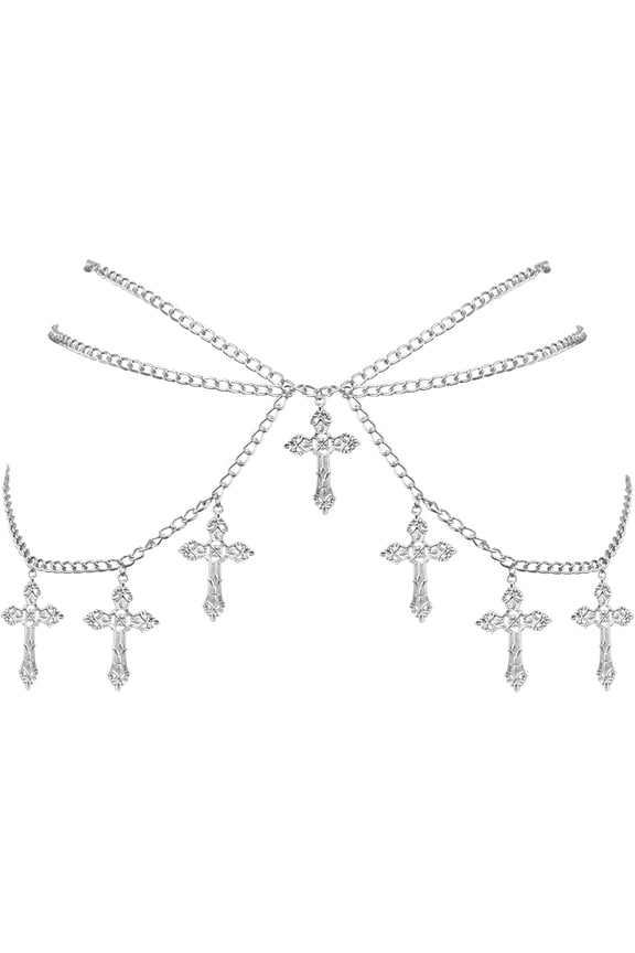 Gothic Cross Waist Chain & Belt - Emo, Punk, Grunge Accessories