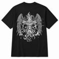 thumbnail image 1 of Gothic Cross Wing Graphic T-Shirt, Unisex Classic Fit Tee, 1 of 9