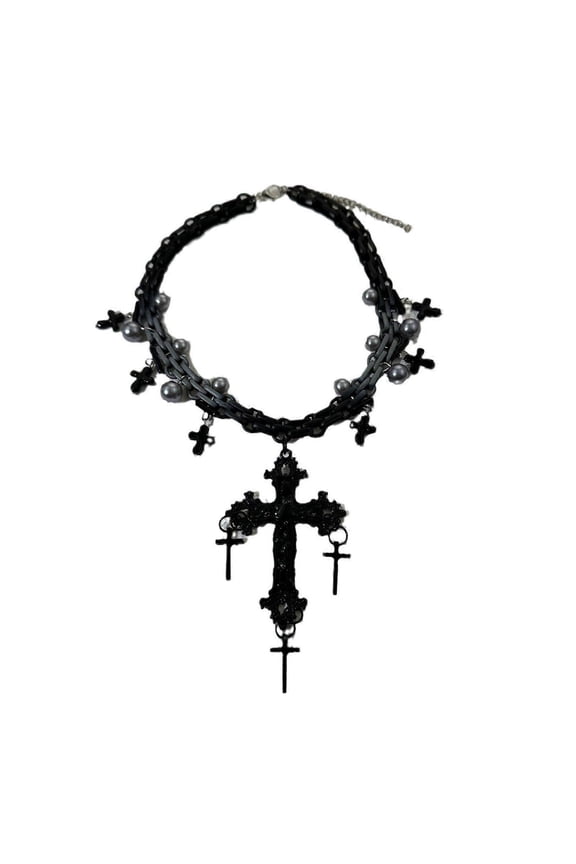 Gothic Crosses Necklace for Women Featuring Dark Aesthetic And Fashionable Accessory With Sturdy Alloy Materials