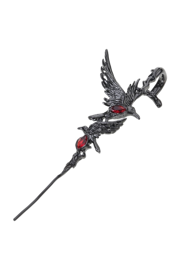 Gothic Crow Ear Cuff With Thorns Designs Jewelry Accessory for Trendy Fashion Enthusiasts Seek Unique Styles Daily Use