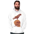 thumbnail image 1 of Gothic Crow Raven Sitting on Skull Hoodie Sweatshirt Women Men Brisco Brands S, 1 of 6