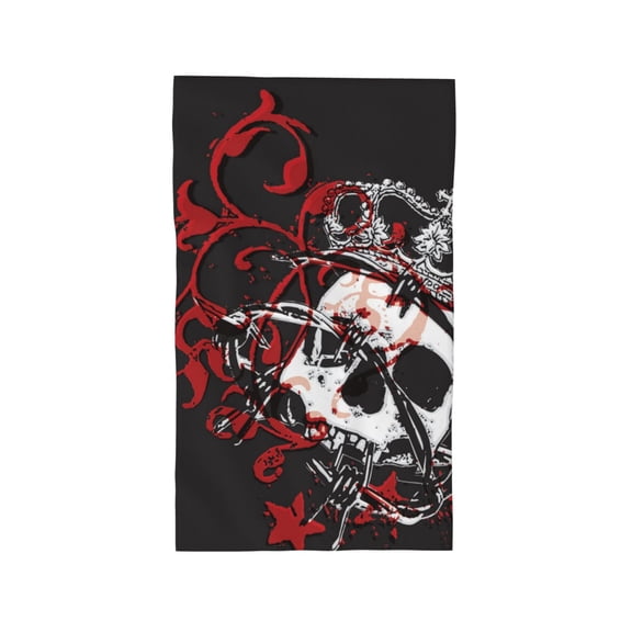 Gothic Crown Skull 27.5" x 16" Ultra Soft Hand Towel, Face Wash Cloth for Bathroom, Gym, Travel, Pool