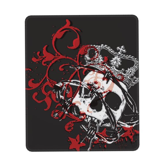 Gothic Crown Skull Gaming Mouse Pad 7 x 8.6 in Rectangle Computer Mousepad Mat Non-Slip Rubber Base for Office Laptop PC