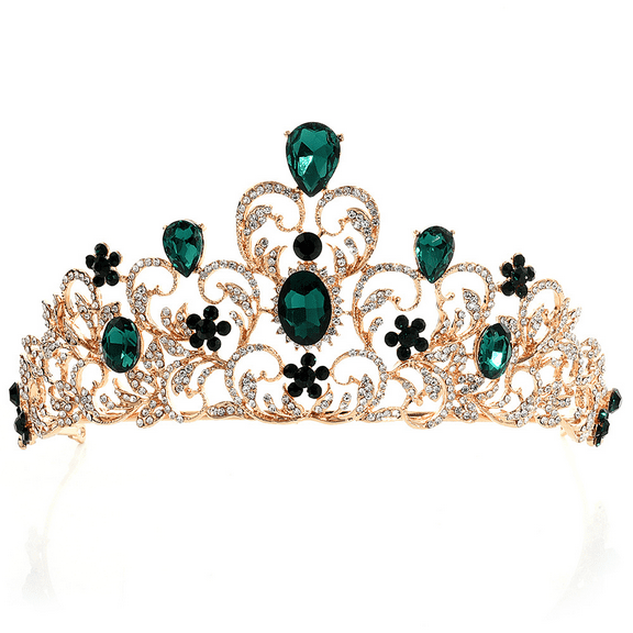 Gothic Crowns for Girls - Vintage Baroque Queen Tiara for Wedding Pageant Prom Headpieces