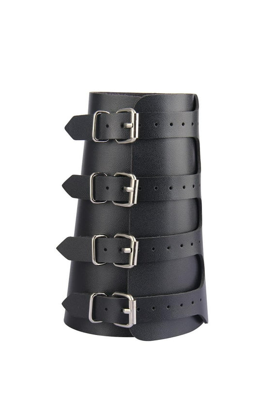 Gothic Cuff Bracelet Adjustable Arm Cuff Wristband Black