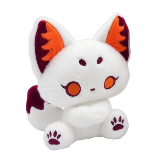 Gothic Dark Fantasy Animal Plush Toys, Cute Creepy Bunny Fox Cat Demon Stuffed Animals, Soft Polyester Sitting Plushies, Halloween Decorations Indoor, Collectible Gift for Teens, Bedroom Decor-C