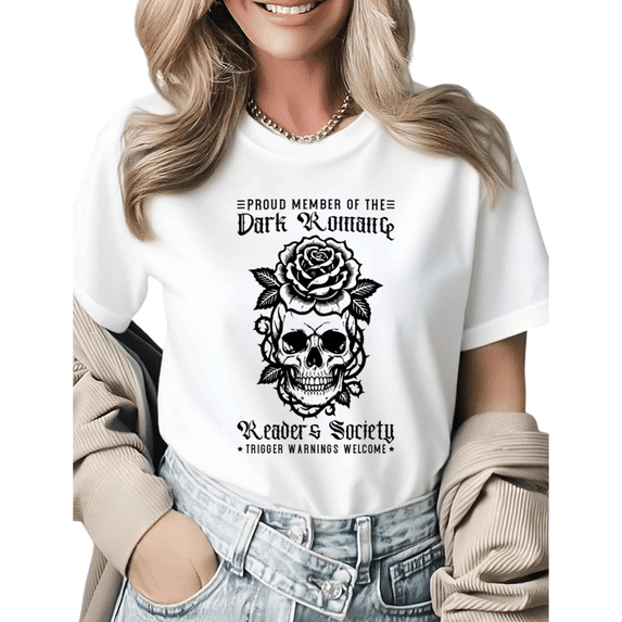 Gothic Dark Romance Enemies To Lovers Graphic Tees Womans T-shirt Shirts Black White S-5XL Tops