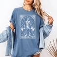 thumbnail image 1 of Gothic Deadlift Skeleton Graphic Shirt, Vintage Tarot Style Barbell Art Comfort Colors Unisex Cotton T-Shirt, Sizes S-3XL, 1 of 3