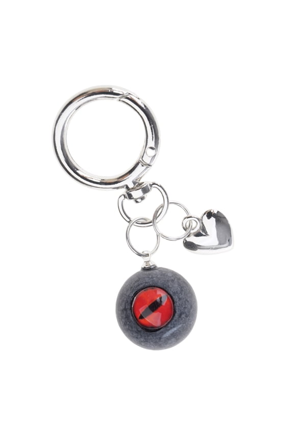 Gothic Devil Eye Heart Keychain Handmade Resin Charm For Halloween Party Unique Horror Gift
