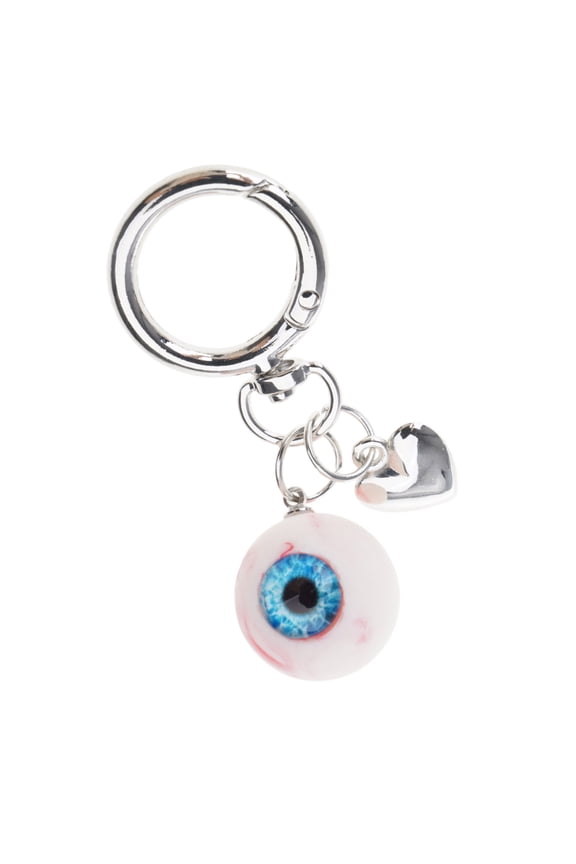 Gothic Devil Eye Heart Keychain Handmade Resin Charm For Halloween Party Unique Horror Gift