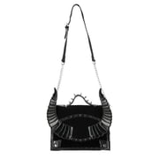 Gothic Diabolic Horns and Spikes Black Purse