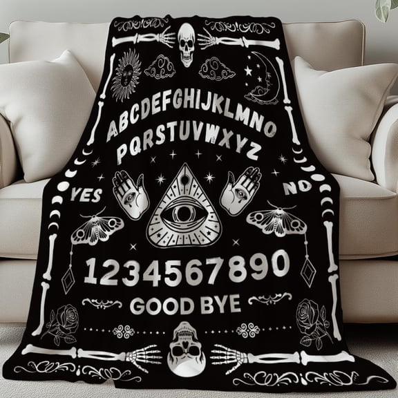 Gothic Divination Throw 59x51 inch Sun and Moon Soft Cozy Flannel Blanket for Women and Men Moth Washable Fuzzy Throw Blanket for Couch Chair Sofa Bed Dorm Bedroom