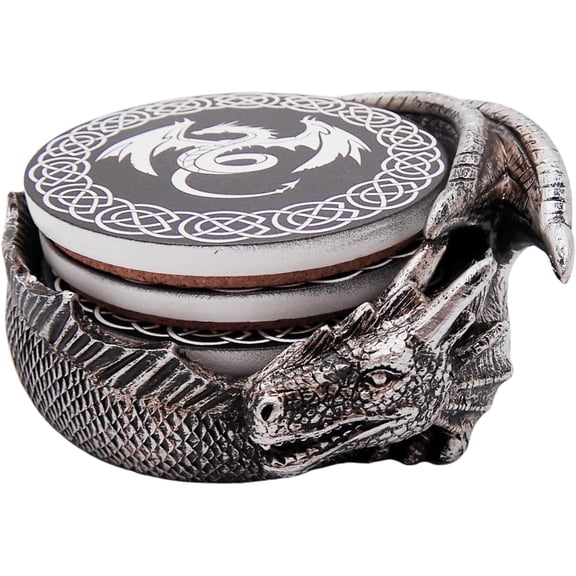 Wowser Brands Black Dragon Resin Round Coasters 5 Count
