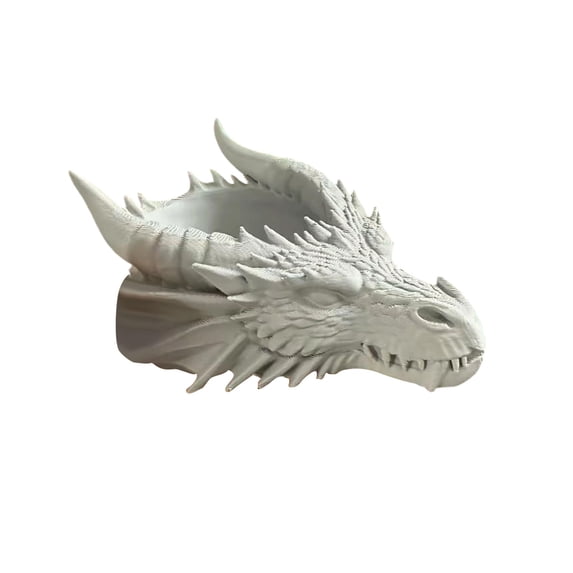 Gothic Dragon Head Jewelry Tray,3D Printed Dragon Figurine Key Bowl ,Mythical Creature Decor for Office Home