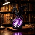 Usb Led Ball Gothic Dragon LED Crystal Ball Lamp, Fantasy Resin Dragon Night Light ...
