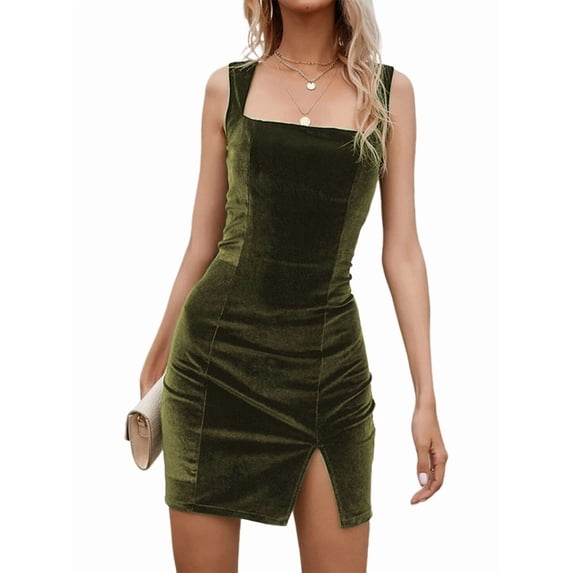 Gothic Dress Vintage Plus Size Goth Dresses for Women Romantic Casual Clothes Fashion Dress Green L