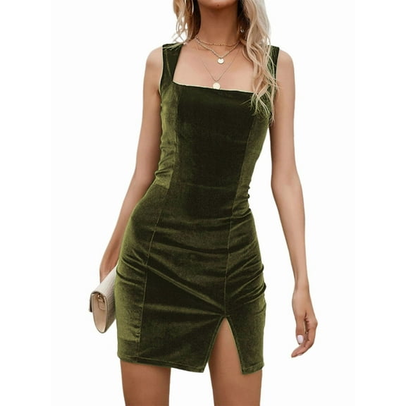 Gothic Dress Vintage Plus Size Goth Dresses for Women Romantic Casual Clothes Fashion Dress Green M