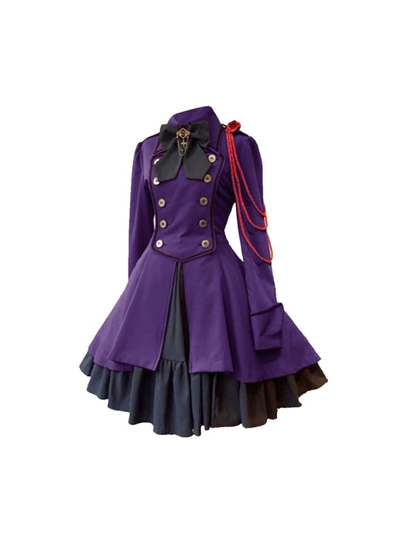 Gothic Dress Women Renaissance Dress Vintage Medieval Dress Goth Retro Punk Halloween Dress Party Costumes A-Line Fancy Dress Rockabilly Swing Dress