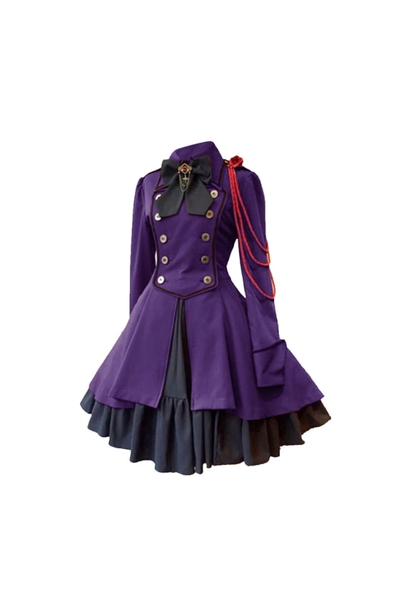 Gothic Dress Women Renaissance Dress Vintage Medieval Dress Goth Retro Punk Halloween Dress Party Costumes A-Line Fancy Dress Rockabilly Swing Dress