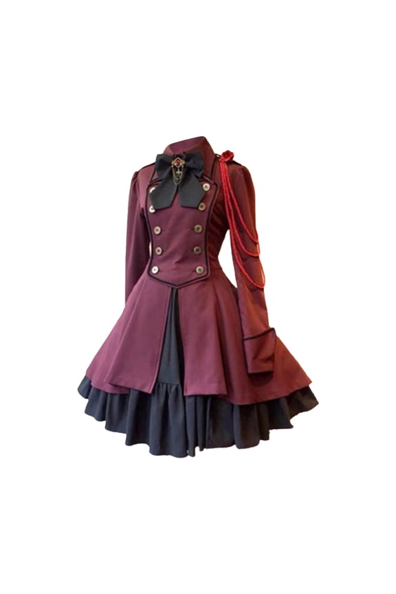 Gothic Dress Women Y2K Renaissance Dress Vintage Medieval Victorian Dress Goth Retro Punk Halloween Dress Y2K Party Costumes A-Line Fancy Dress Rockabilly Swing Dress