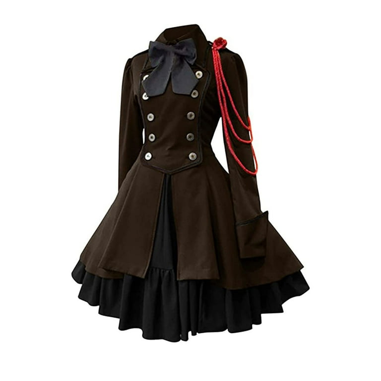 Gothic Dress Women Renaissance Dress Vintage Medieval Dress Goth Retro Punk Halloween Dress Party Costumes A-Line Fancy Dress Rockabilly Swing Dress - Walmart.com Gothic Dress Women Renaissance Dress Vintage Medieval Dress Goth Retro Punk Halloween Dress Party Costumes A-Line Fancy Dress Rockabilly Swing Dress - Walmart.com