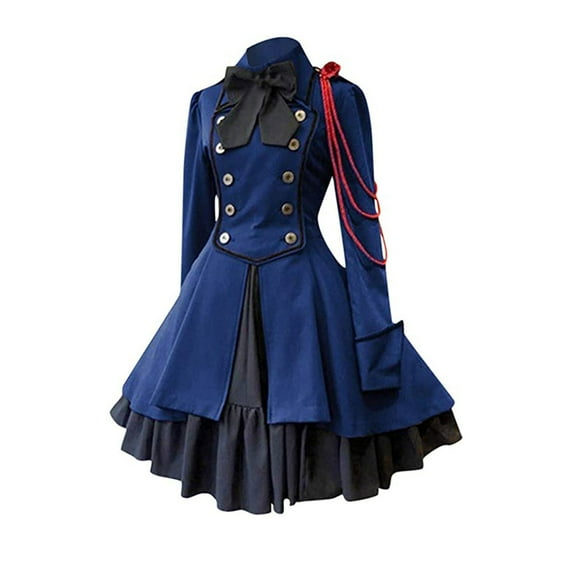 Gothic Dress Women Y2K Renaissance Dress Vintage Medieval Victorian Dress Goth Retro Punk Halloween Dress Y2K Party Costumes A-Line Fancy Dress Rockabilly Swing Dress