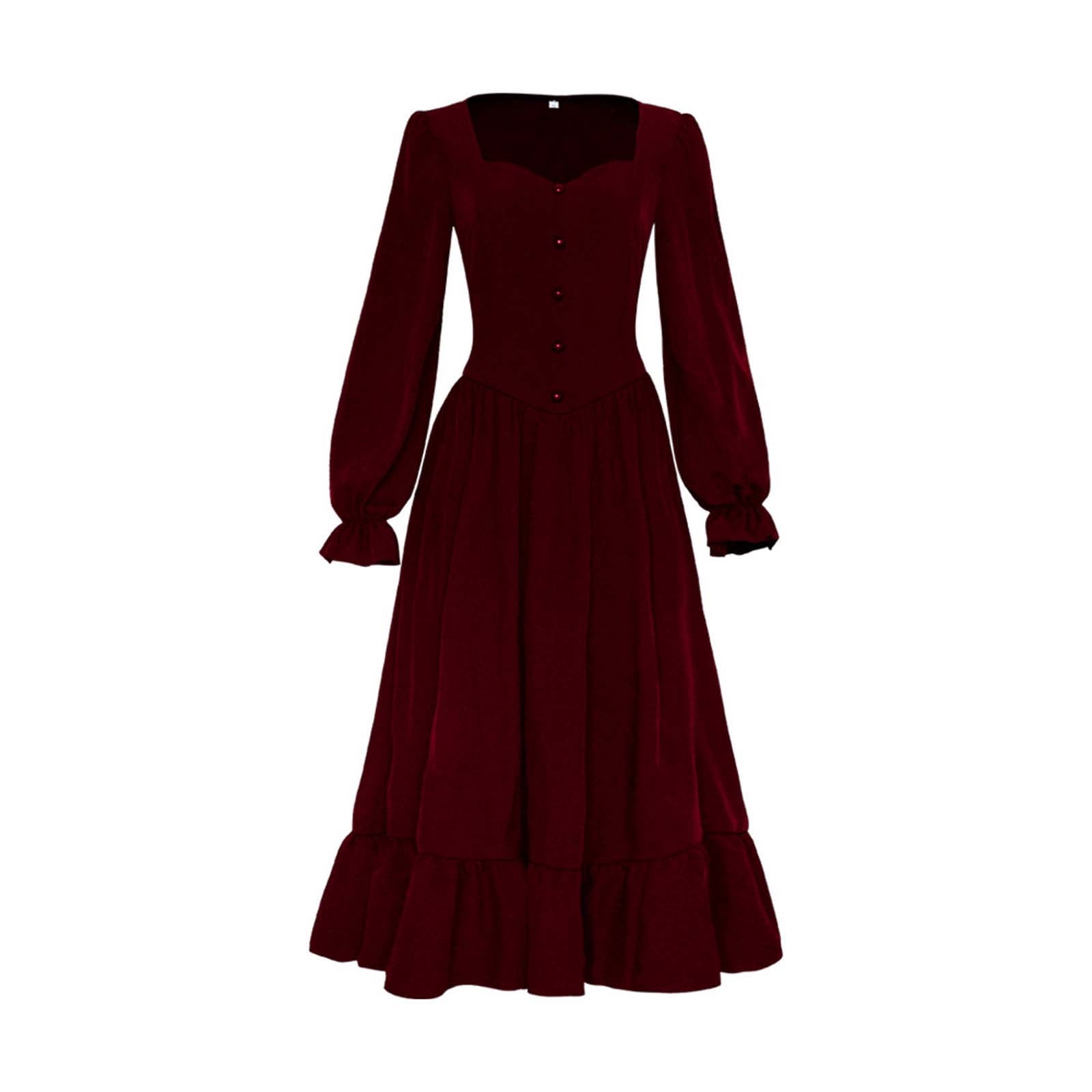 Gothic Dress Women Medieval Renaissance Dress Sale Clearance