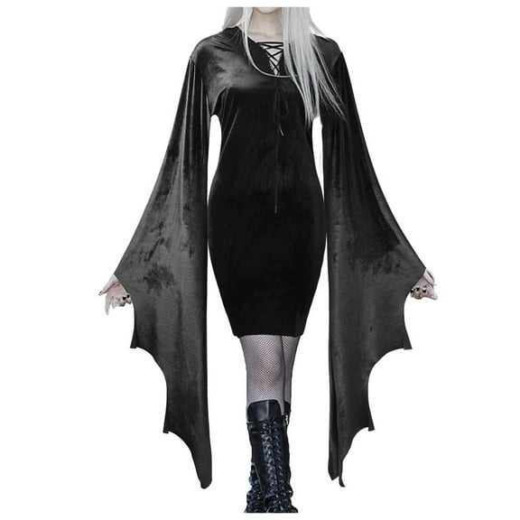 Gothic Dress Women Mesh Lace Carnival Party Tunic Slim Merry Christmas Outfit for Festivals and Celebrations