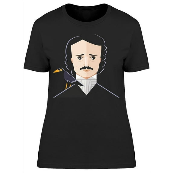 Gothic Edgar Allan Poe Raven T-Shirt Women -Image by Shutterstock, Female x-Large
