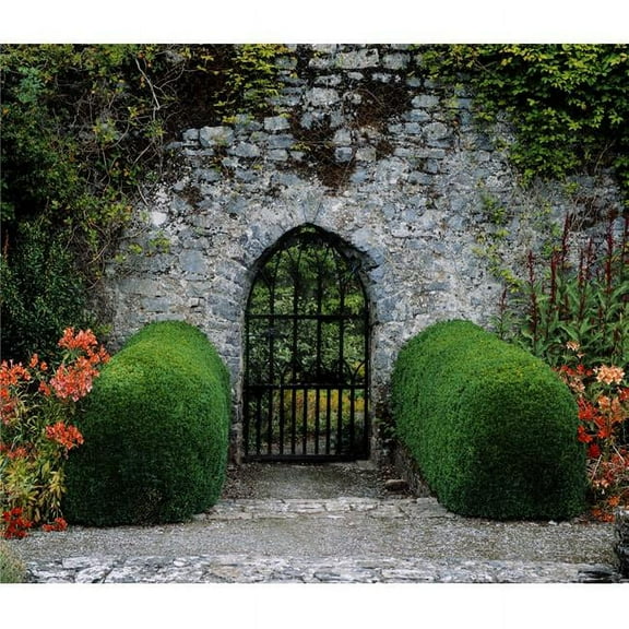 Gothic Entrance Gate Walled Garden Ardsallagh Co Tipperary Ireland Poster Print by The Irish Image Collection - 15 x 13